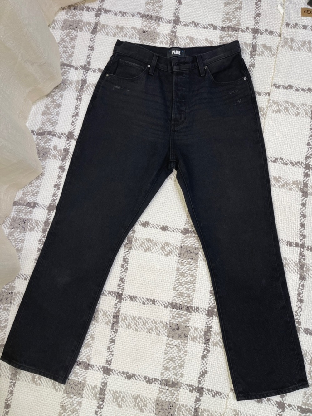 PAIGE Dark Dawn Distressed Corp Jean(new)